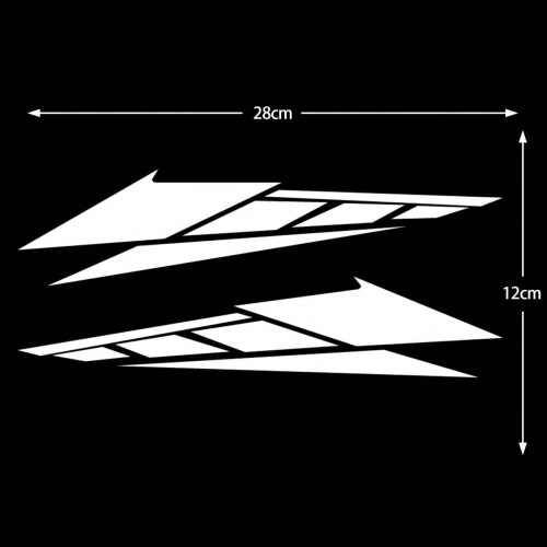 (Reflective Silver Large [28cm x 12cm]) Motorcycle tail box decals ...
