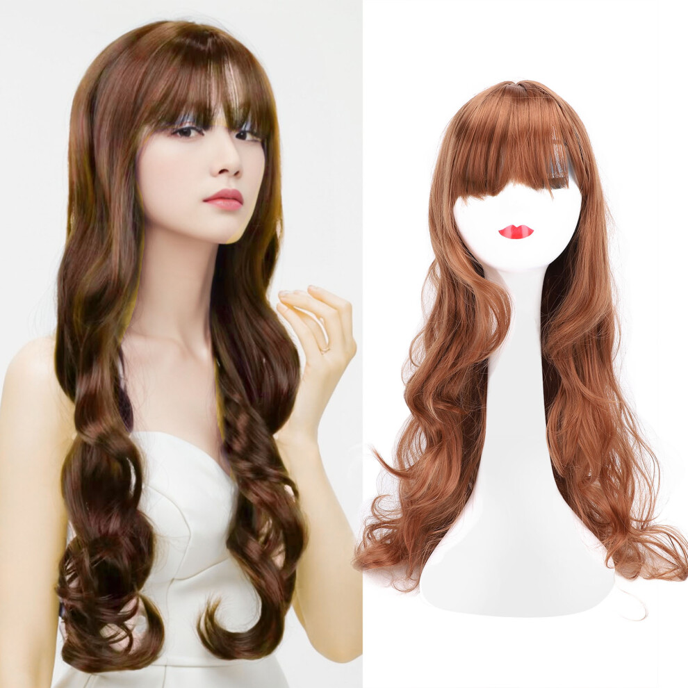 Unisex Long Wavy Curly Heat-Resistant Synthetic Wig For Women