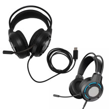 USB Gaming Headset 50mm RGB Light Wired Laptop PC