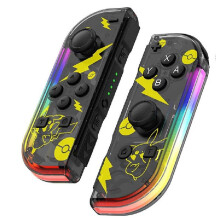 (Pikachu) Joy Wireless Game Controller Compatible Switch Led Joystick Gamepad Replacement