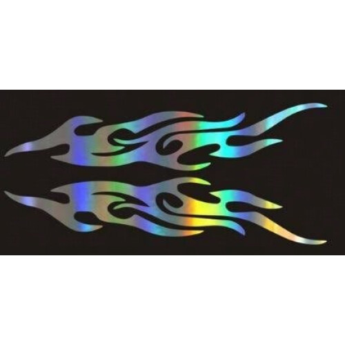 (Gradient, 29CM flame pair) Motorcycle flame stickers for rearview ...