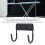 Matte Black Iron Wall-Mounted Ironing Board Hook Holder 7