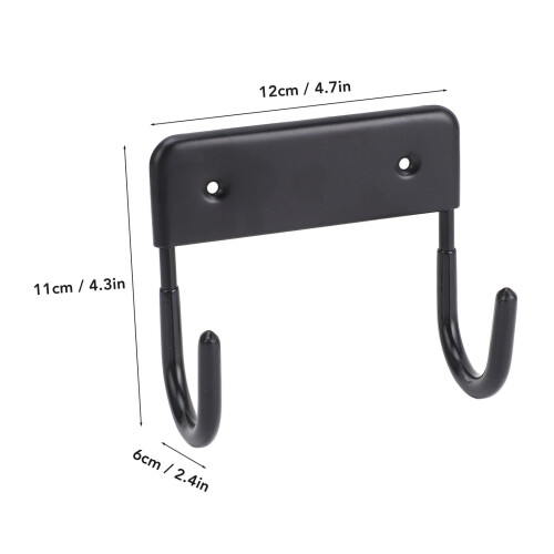 Matte Black Iron Wall-Mounted Ironing Board Hook Holder 1