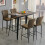 AINPECCA (4pcs, brown(suede)) AINPECCA Bar Stools Set 2 4 Breakfast Bar Chairs 5