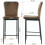 AINPECCA (4pcs, brown(suede)) AINPECCA Bar Stools Set 2 4 Breakfast Bar Chairs 6