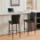 AINPECCA (4pcs, black(pu)) AINPECCA Bar Stools Set 2 4 Breakfast Bar Chairs 9