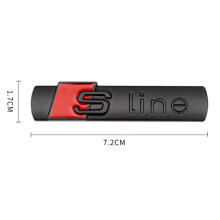 (Matte Black) S Line Badge Original Size Emblems Chrome 2 Pcs Badges Decal For All New