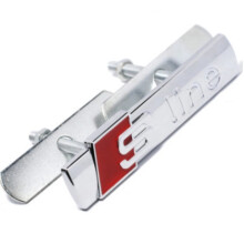 1x S Line Badge Front Grill Kidney Emblems Chrome Alloy Badges Decal For All