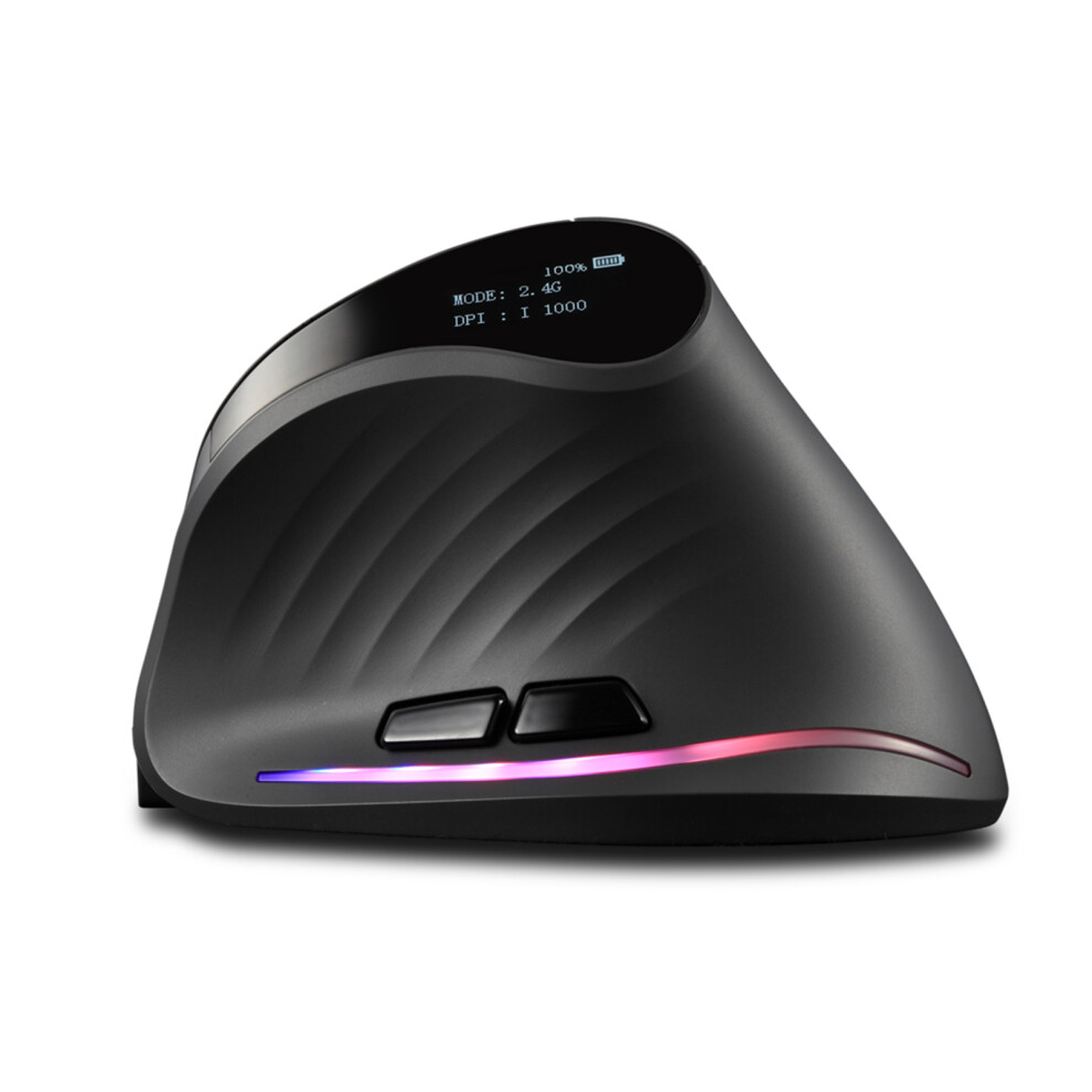 Zelotes 2.4G Wireless Vertical Mouse 800Mah 11X7.5cm Black 8221326089407