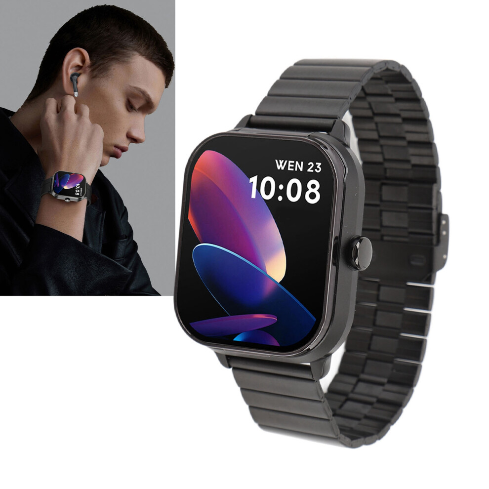 2.01In Tft Nfc Smartwatch Fitness Tracker With Earbuds Black 7901326090894
