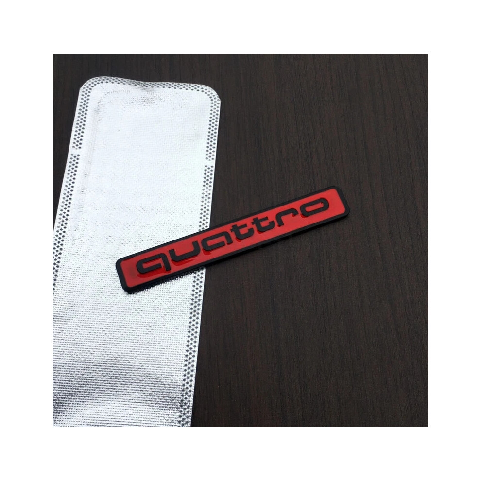 (Quattro Red-Black, S : 6.3*0.9CM) Quattro Limited Edition Rear Boot Trunk Badge Emblem sticker-image-OPC-PHY6GG2-NEW