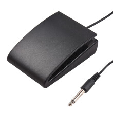 6.35mm Compact Black Sustain Pedal 1.6m Cable Foldable