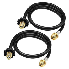 2 Pack 6FT Propane Adapter Hose 1Lb to 20Lb,POL Male Connection Hose for Buddy Heater, Stove, Porta