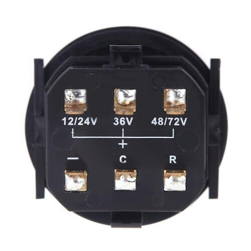 12V/24V/36V/48V/72V LED Digital Battery Status Charge Indicator with Hour Meter Gauge Black 2