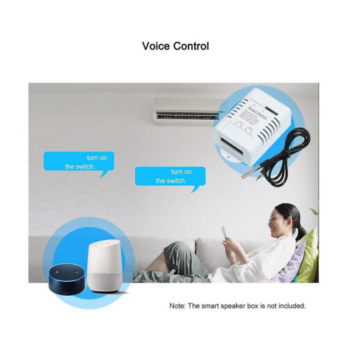 WiFi Smart Temperature Switch+RF Remote 16A 3000W Temperature Monitor Switch Module for Google Hom