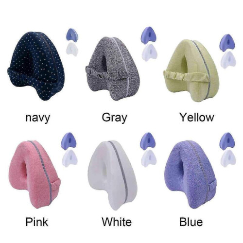 (Blue) Leg Pillow | Ergonomic Side Sleeping Pillows | Memory Foam Knee Pillow With Strap For Side Sleeper 1