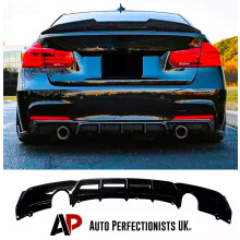 For BMW 3 Series F30 F31 M Sport Rear Valance Diffuser Dual Exit 11-19