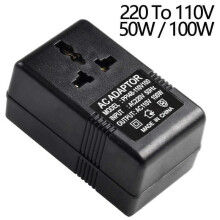 (220V to 110V 100W, CHINA) 1pc Voltage Converter Step Down Transformer Travel Adapter 220V To 110V Voltage Converter EU Plug 50/100W Power Transformer