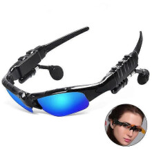 (Blue) Wireless Bluetooth Sunglasses With Headphones Polarized Music Sunglasses Built-in Mic For Outdoor Cycling Running Driving Fishing