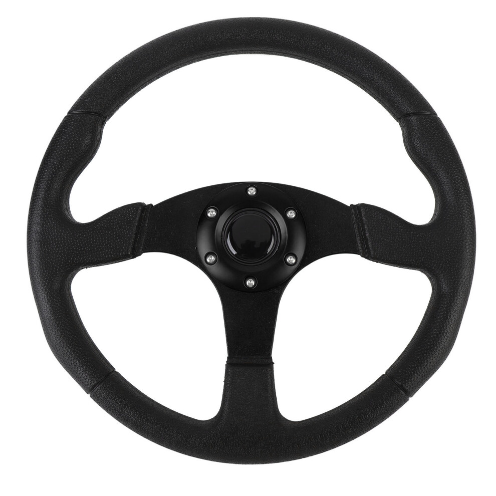 14In Universal Racing Steering Wheel Pu Leather Black 9441326105429