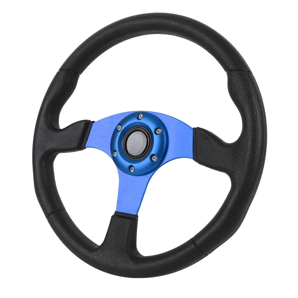 14In Universal Racing Steering Wheel Pu Leather Blue 5081326105476