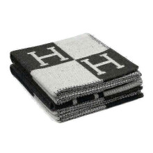 (Grey) Blanket Cashmere Blended Crochet Portable 130x170cm