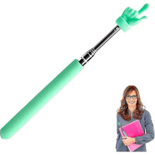 (Green) Telescopic Teachers Pointer, Mini Hand Pointers Finger Pointer Stick, Retractable Teacher Pointer, Presentation Tool