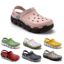 (44, Yellow) Classic Unisex Crocs Slippers Summer Beach Sandals Clogs Slip On Shoes