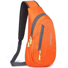 (Orange) Men Women Chest Pack Sling Cross Body Shoulder Bag Backpack Outdoor Sport