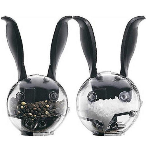 2-pack manual black pepper grinder glass spice bottle ceramic core grinder coarse salt grinder