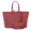 (S, Red) Women's Pu Leather Tote Bag Portable Large Capacity Shoulder Bag Beach Pocket 1