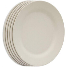 5 Pack 11 Inch Dinner Plate Set, Extra Large Pasta Plates, Unbreakable Dishes, Lightweight Wheat Straw Salad Dinnerware, Reusable Fiber Dessert Tablew