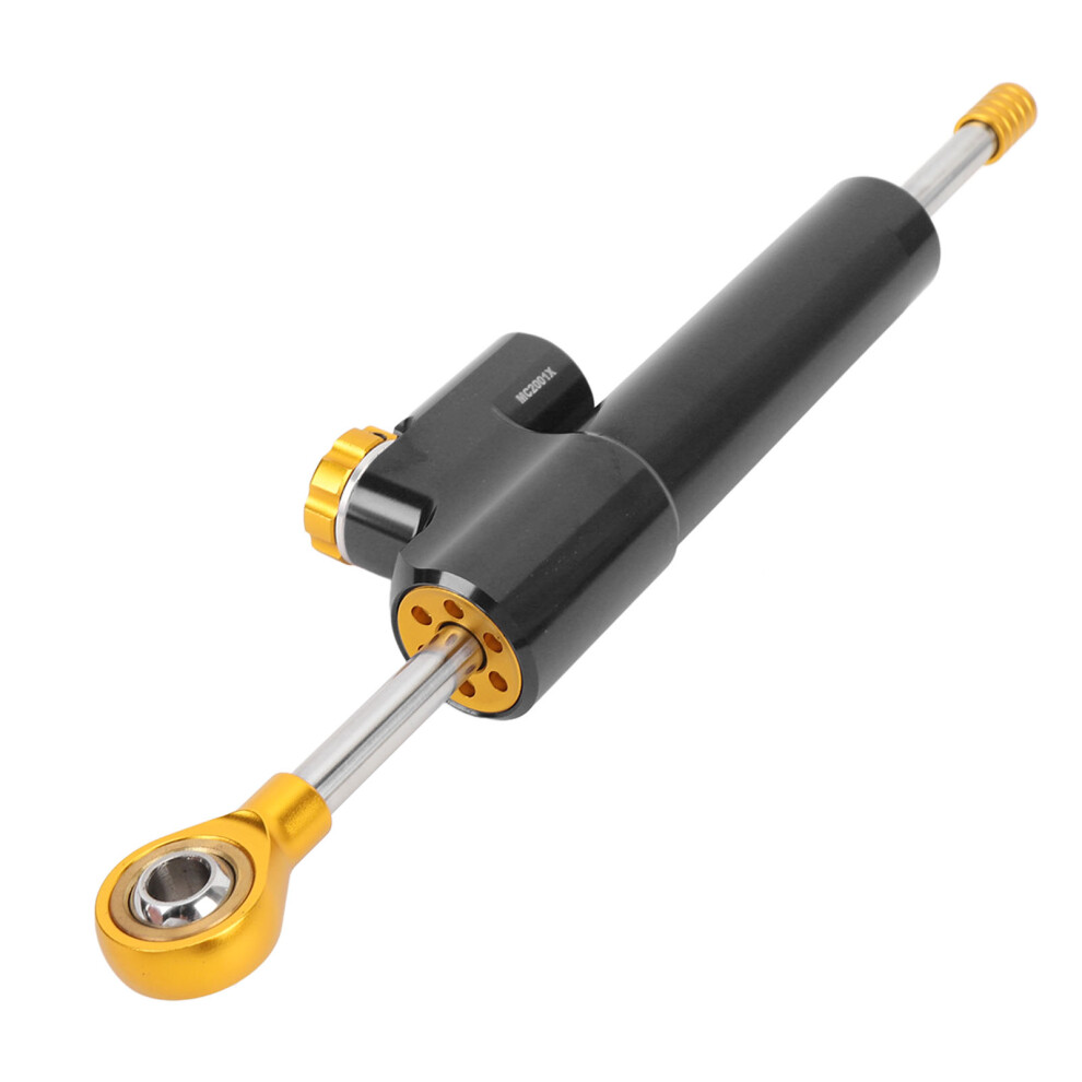 Motorcycle Steering Damper 256Mm + Adjustable Black/Gold 9421326113310