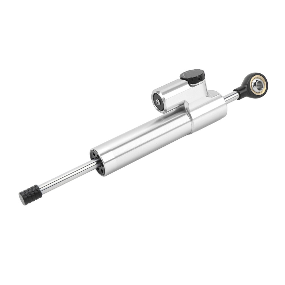 Adjustable 256Mm Motorcycle Steering Damper Stabilizer Silver 9311326113413