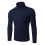 (2XL,Navy Blue)Mens Knitwear Roll Turtle Neck Pullover Jumper Tops Sweater Blouse 2