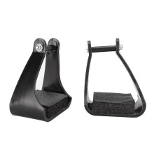 Pom Plastic Stirrups Western Horse Riding Safety Saddle Trail Black Cushioned Foam Foot Pad-hy