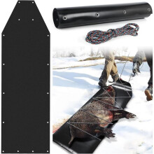 (black) Deer Sled Waterproof Durable Deer Drag Sled With 2 Ropes, Dragging Utility Sled For Hauling, Ice Fishing, Fire Wood-hy