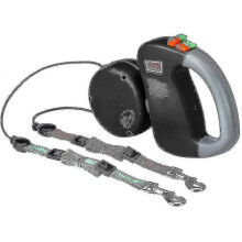 Double Leash Dog Leash, Retractable Dog Leash Double Leash for Two Dogs Dog Leash 2 Dogs Double Leash,black-hy