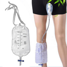 (Women) Men"s Urine Bag Urine Collection Bag Wearable Incontinence Pants Men, Black, 1 Pack-hy