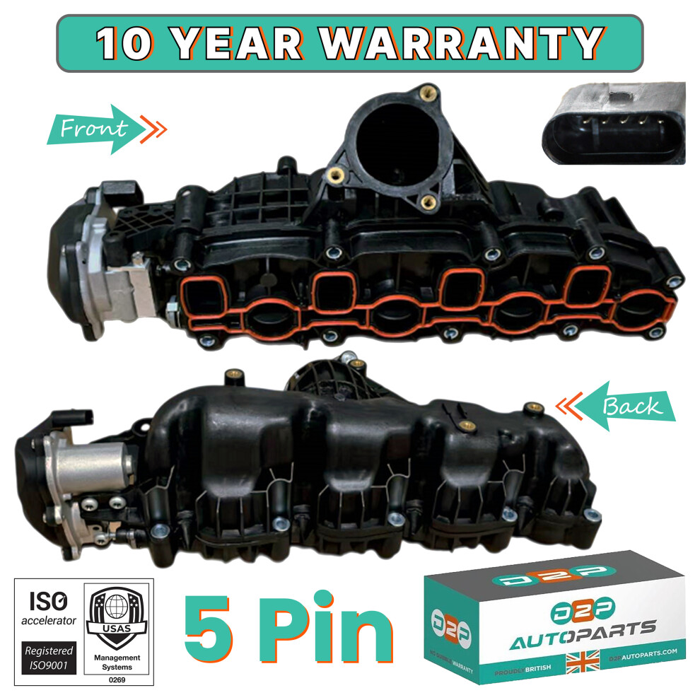 Intake Manifold Flap And Actuator Motor For Audi, Vw, Volkswagen, Skoda, Seat 5060520804026