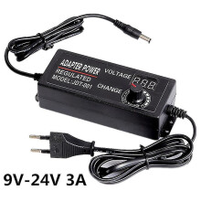 (EU, 9V-24V 3A) Adjustable Ac To Dc Power Supply 3v 5v 6v 9v 12v 15v 18v 24v 1a 2a 5a Power Supply Adapter Universal 220v To 12 V Volt Adapter-hy