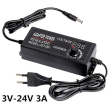 (EU, 3V-24V 3A) Adjustable Ac To Dc Power Supply 3v 5v 6v 9v 12v 15v 18v 24v 1a 2a 5a Power Supply Adapter Universal 220v To 12 V Volt Adapter-hy