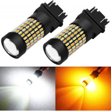 Super Bright White Amber Dual Color Switchback 3157 3155 3057 3457 4157 Led Bulbs with Projector for Car Front Turn Signal Parking Lights-hy