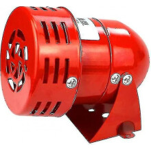 Sirene Alarm 220v Powerful Exterior, Sirene Alarm 120db, Red Motor Conduit Sirne Mtal Horn Industry Boat Alarm Ruikalucky