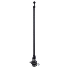 (Black) Motorcycle Flagpole Handlebar Mounting Stand Metal Flag Poles Holder for Bicycles Motorcycle Accessories  Silver