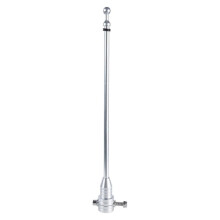 (Silver) Motorcycle Flagpole Handlebar Mounting Stand Metal Flag Poles Holder for Bicycles Motorcycle Accessories  Silver
