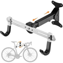 (Large, Black) Bike Wall Mount Hanger Bike Storage Rack Wall Mounted Bike Hooks Garage Bike Rack Wall Mount Bicycle Storage Hanger