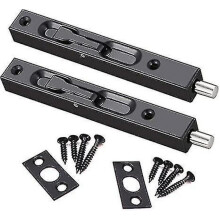 2 Piece Bolt Protector Concealed Sliding Bolt - 6" Concealed Door , Less Steel Concealed Latch Box ()-hy