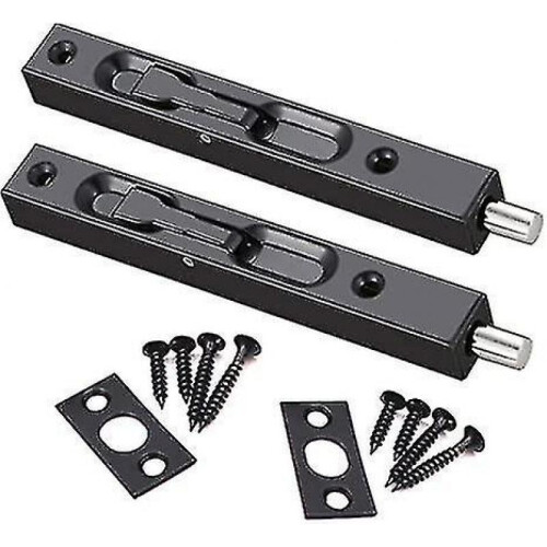 2 Piece Bolt Protector Concealed Sliding Bolt - 6" Concealed Door , Less Steel Concealed Latch Box ()-hy