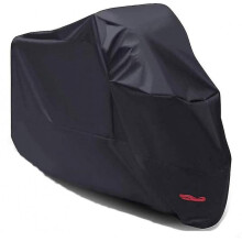 (Black L) Motorcycle Cover Waterproof Outdoor Motorbike Scooter Cover Water Dust UV Protective for Outside Storage with Lock Holes